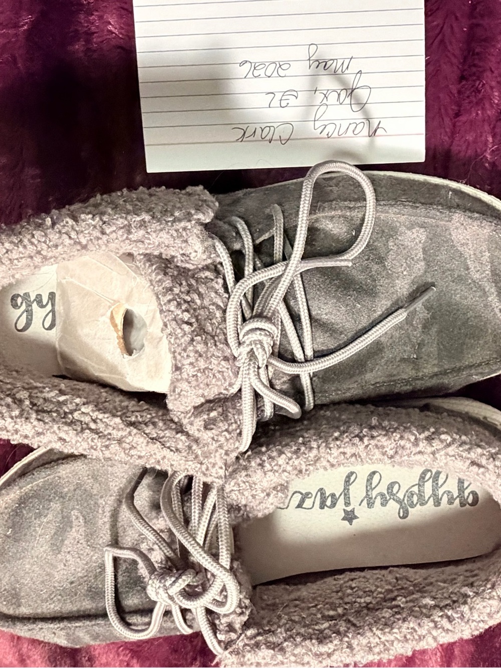 Gypsy Jazz Gray Sherpa-Lined Slip-On Casual Shoes